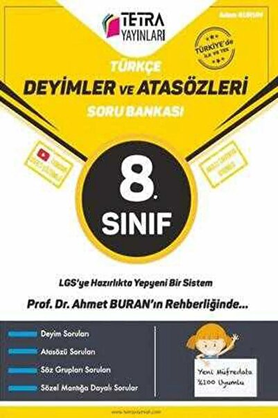 TETRA Yayınları Tetra 8.sınıf Türkçe Deyimler Ve Atasözleri Soru Bankası
