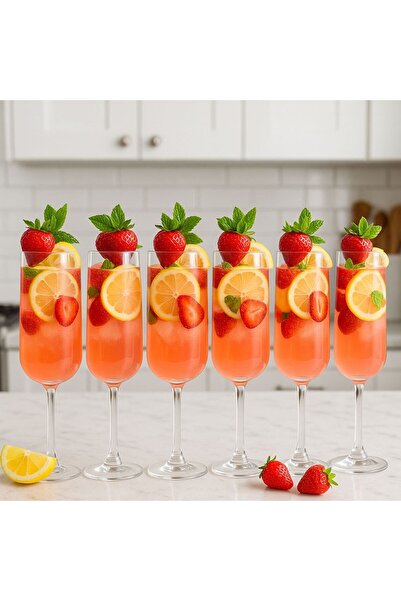 Paşabahçe Casual 6 Lı Flüt 165 Cc Ayaklı Şampanya Kadeh Bardak Orjin. Kutuludur