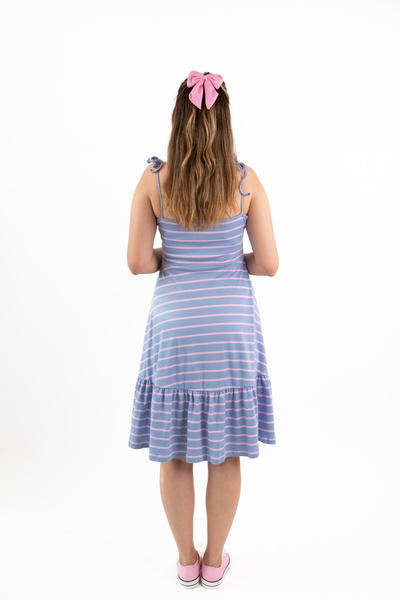 geef kıds Strap Striped Volant Top Size Double Layer Dress