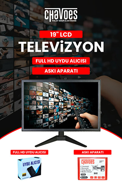 Chavoes 19" Mutfak Televizyonu-Monitör Uydu Alıcısı Askı Aparatı -49 Ekran 12v Full Hd -Mutfak-Karavan-Tekne