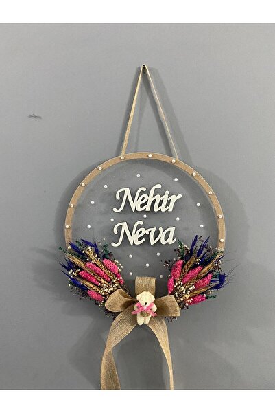 HOBİ55 Дерев'яна прикраса для дверей Вінок 30x30 Прикраса для дверей Спеціаль...