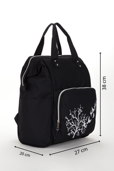L&M LEGAS MODA Mother Baby Care Backpack with Thermal Bottle Holder and Stroller Hanger