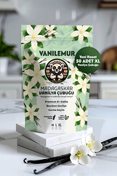 Vanilya Çubuk - Vanilemur - 50 Adet Xl - Kilitli Paket - (YENİ HASAT) Madagaskar Çubuğu