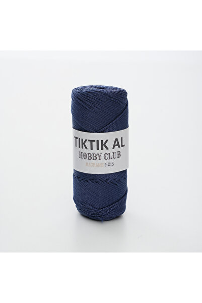 TıkTık AL Makrome Polyester Hobi Ipi Lacivert 100gr