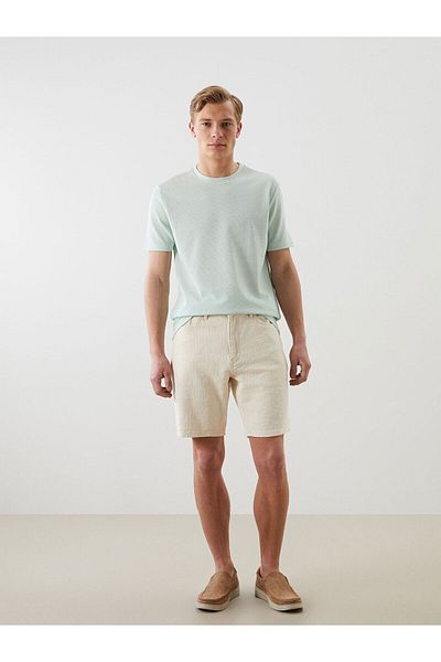 LC Waikiki New Season Crew Neck Short Sleeve Men's Textured T-Shirt - S52849Z8