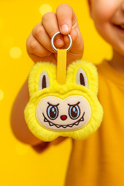 Işık kasabası LABUBU Anahtarlık Sarı Pop Mart Renkli Oyuncak Anahtarlık Sürpriz Ve Eğlenceli Canavar Monster