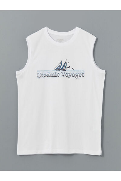 LC Waikiki Crew Neck Printed Men's Sleeveless T-Shirt