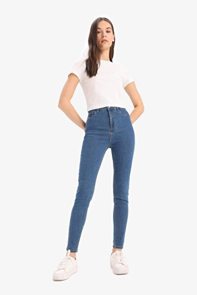 DeFacto Jegging Yüksek Bel Bilek Boy Dar Paça Basic Düz Jean Pantolon B7498ax25sp