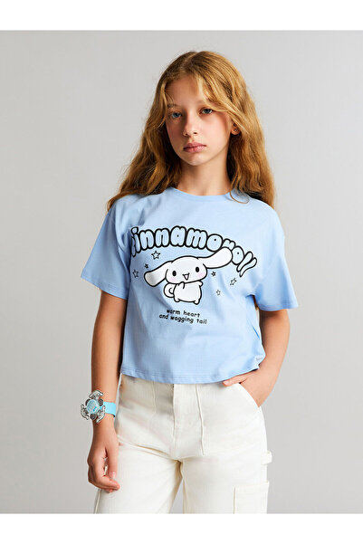 LC Waikiki Yeni Sezon Bisiklet Yaka Cinnamoroll Baskili Kiz Cocuk Tisort - S5...