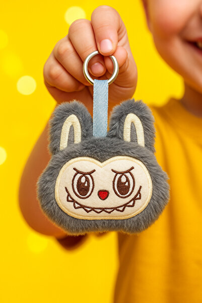 Işık kasabası Labubu Anahtarlık Gri