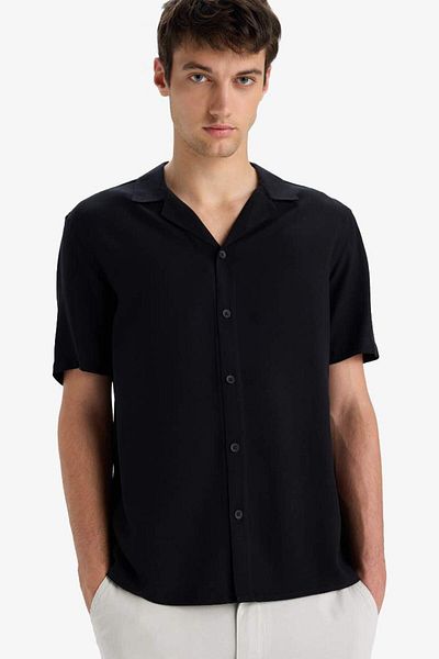 DeFacto New Season Regular Fit Apache Collar Summer Short Sleeve Shirt