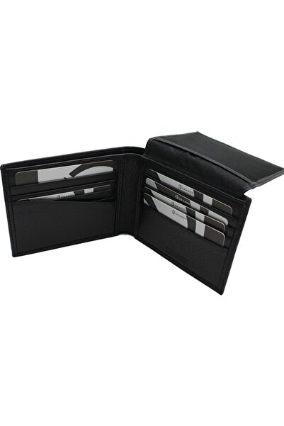 Grande 1555 Μοντέλο Γνήσιο Ανδρικό Μαύρο Πορτοφόλι Arsel