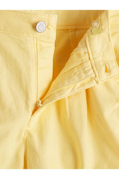 LC Waikiki Lcw kids yellow adjustable elastic waist girls' shorts