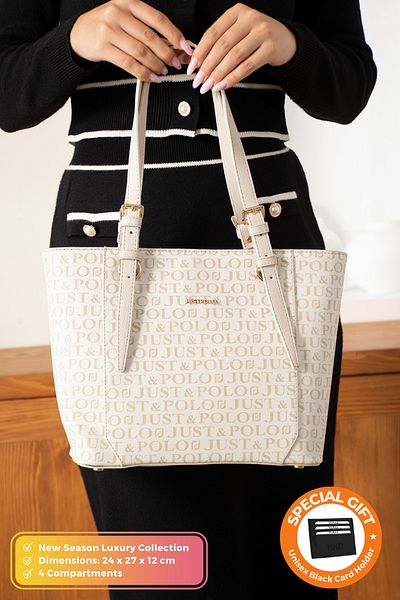 POLOGRAND London Original Just Polo Collection 4 Compartment Luxury Soft Leather Adjustable Cross Strap Shoulder Bag