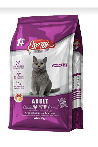 Energy Gurme Yetişkin Kedi Maması 500 Gram-6 Adet