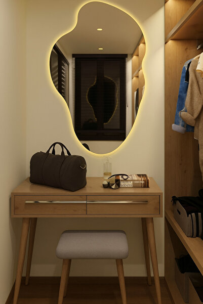 Lamra Dizayn Pilli Kablosuz Beyam Ayna Moderm Dekoratif Salon Mutfak Banyo WC...