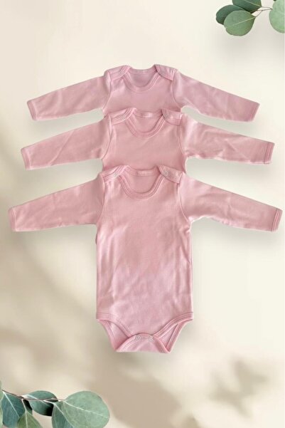 Huglette Baby Girl Set of 3 Cotton Seasonal Long Sleeve Bodysuit