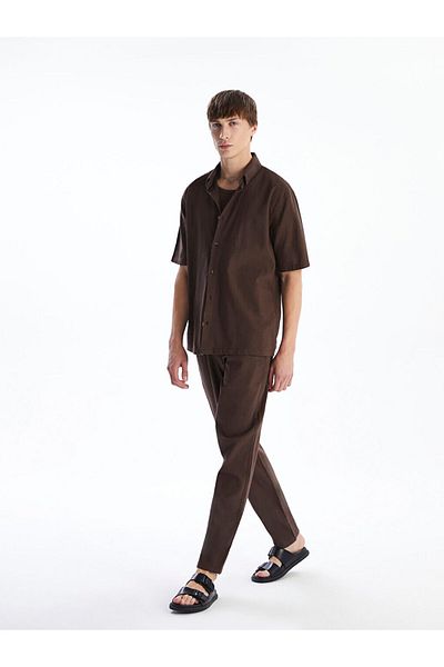 LC Waikiki New Season Comfortable Fit Linen Look Men's Trousers - S5Ek45Z8
