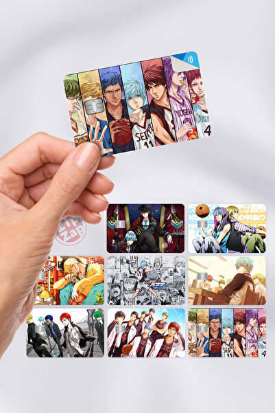 ZipZap Kuroko No Basket Kart Kaplama Anime Sticker 8 Adet