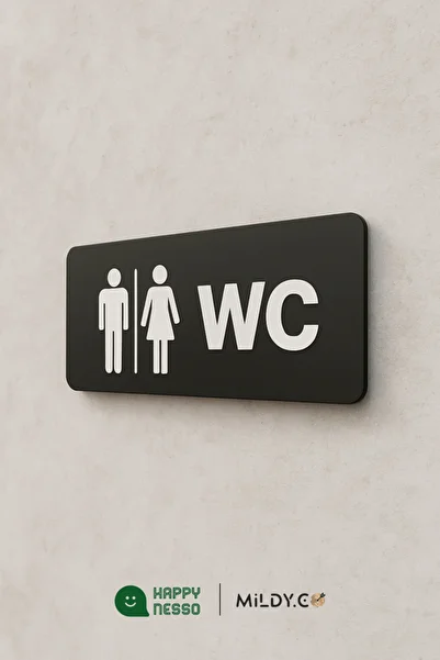Happynesso Men's & Women's Sign from Wc Direction Series 22 cm X 8 cm