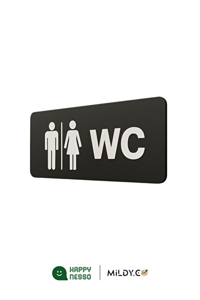 Happynesso Wc Yönlendirme Serisinden Erkek & Kadın Tabelası 22 Cm X 8 Cm
