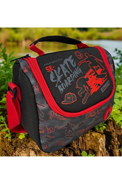 Adel Junior Backpack SKate Boarding Okul Çantası Beslenme Çantası ve Kalemlik 3'lü Set