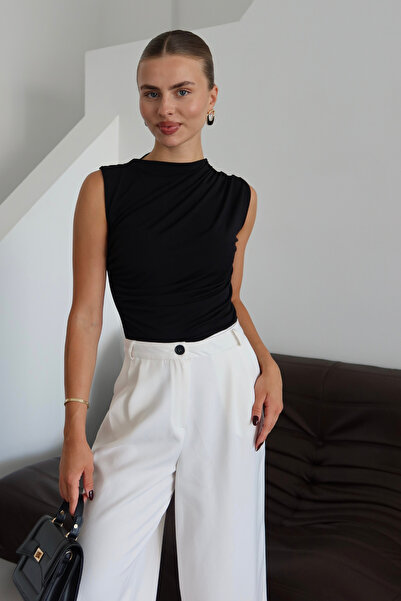 Balenbi Γυναικεία αμάνικη μπλούζα με λεπτομέρεια Basic Sandy 1102