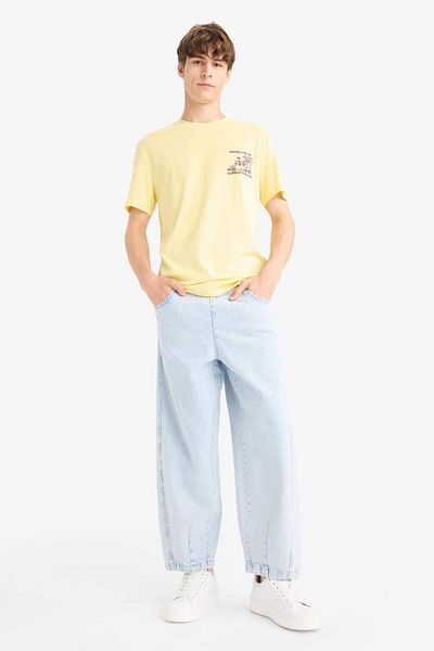 DeFacto New Season Regular Fit Crew Neck Printed Short Sleeve T-Shirt