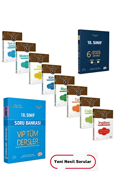 Editör Yayınevi 10. Sınıf Öğretmenin Ders Notları Konu Anlatım (2021 Basım) Yaprak Test Ve Deneme 10 Lu Set