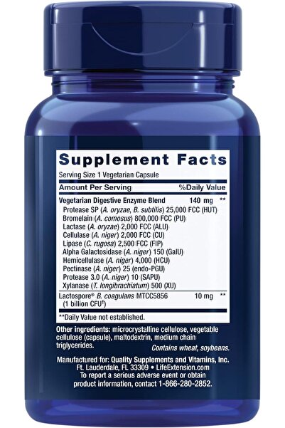 Life Extension Enhanced Super Digestive Enzymes & Probiotics