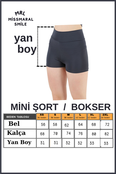 missmaral Dámské antracitové boxerky s vysokým pasem, nezjevující se boxerky – pro mořský bazén a každodenní použití