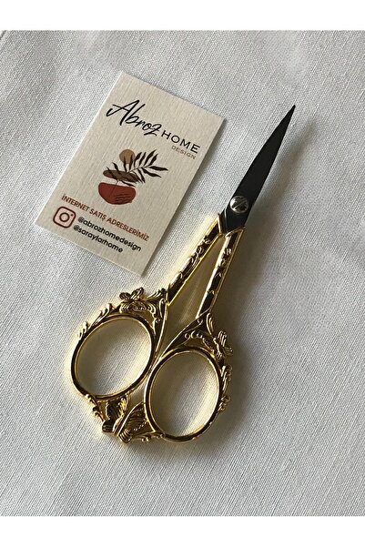 ABROZ HOME DESIGN Gold Promise Scissors with Butterfly