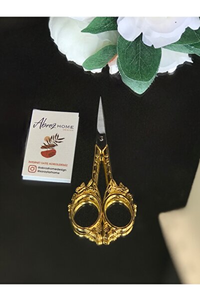 ABROZ HOME DESIGN Gold Promise Scissors with Butterfly