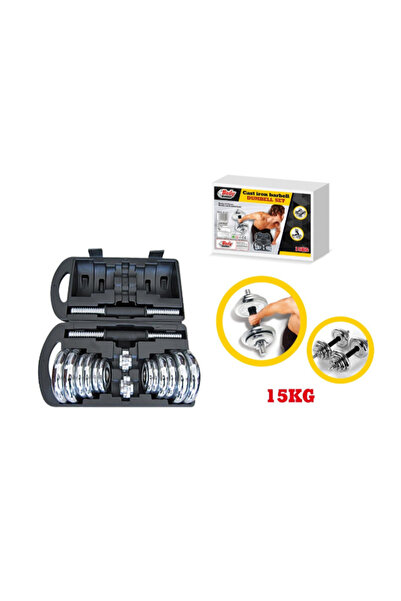 Body Builder Chrome Dumbell Set 15Kg-38-1121