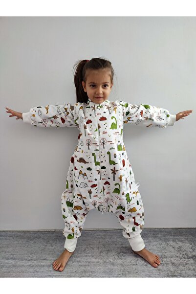 RUKİYE YAVUZ Pamuk Pazen كيس نوم للأطفال من القطن الفانيلا بأكمام طويلة للشتا...