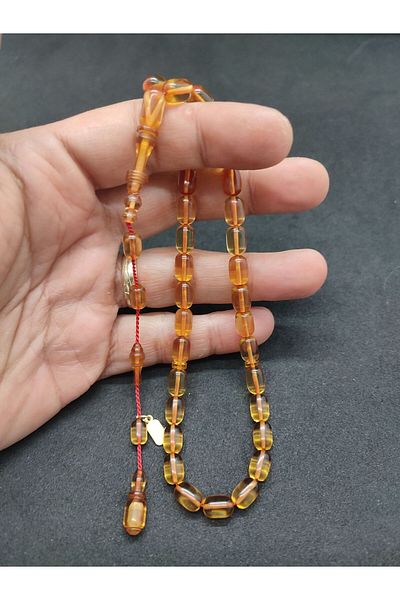 İskeçe Exclusive There Is No Other Place!!! Furkan Gül Master Artifact Ringed Imame Hand Size Tightening Amber Certified 8341