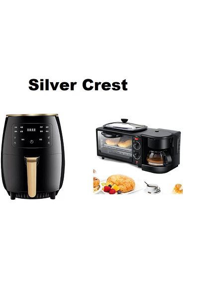 Silver Crest 3 in 1 Multifunctional Breakfast Preparation Set Fryer Oven 12L and Healthy Air Fryer 6L
