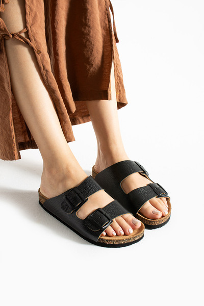 Mycorni Gerçek Dogal Mantar Unisex Çift Toka Atomik hakiki Deri