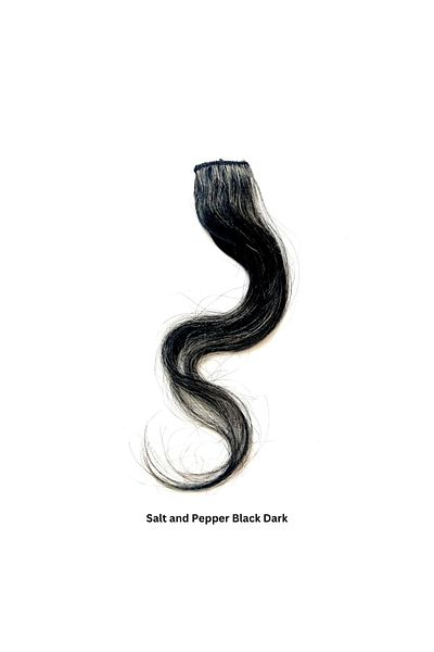 keep calm Salt and Pepper Black Dark Hair Highlight