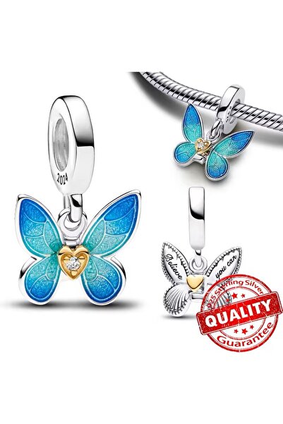 Lines Bijuteri Kelebek Sallantılı Charm s925 Gümüş