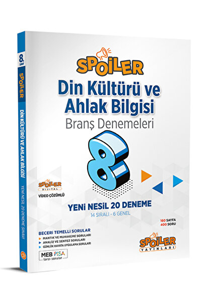 Spoiler Yayınları Spoiler 2024 8. Sınıf Lgs Din Kültürü Spoiler 20 Deneme