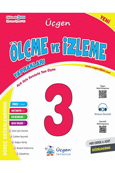 Üçgen Yayıncılık Üçgen 2025 3. Sınıf Süreç Ve Ölçme Değerlendirme 6 Lı Sınav Kitabı
