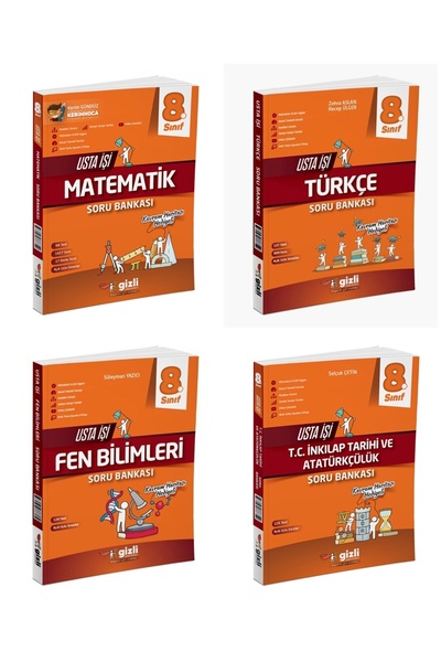 Gizli Yayınları Gizli 2025 8. Sınıf Lgs Matematik + Türkçe + Fen + İnkılap Us...