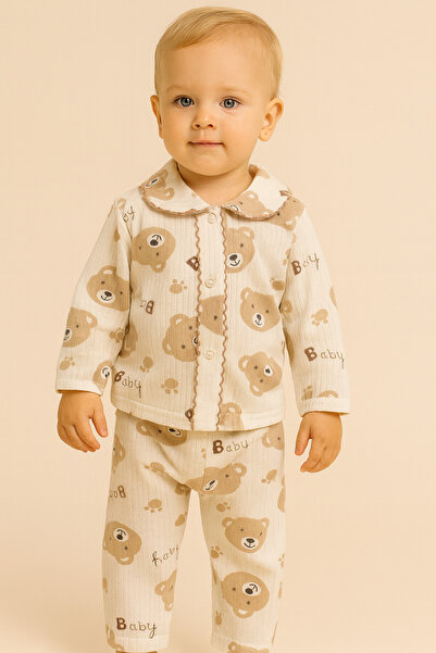 BEREKET BABY Erkek Bebek Pamuklu Uzun Kollu  Eşofman Takımı 0-3 Aylık