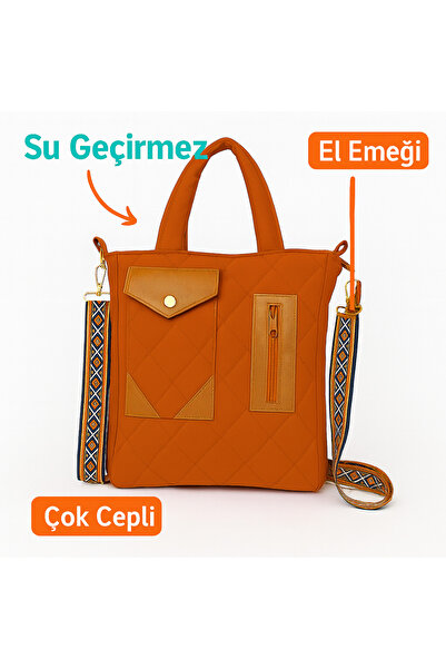 MERVDEN Single and Special Design Waterproof Fabric Women's Shoulder Bag with Adjustable Strap 30X26X9 cm