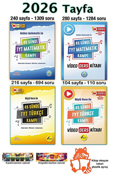 REHBER MATEMATİK YAYINLARI 49 Günde Tyt 2026 Tayfa Matematik Türkçe Kamp Vide...