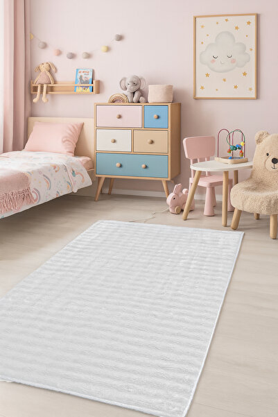 Bonny Home Bubble Krem Çocuk Odası Halısı Makinede Yıkanabilir Kaymaz Tabanlı...