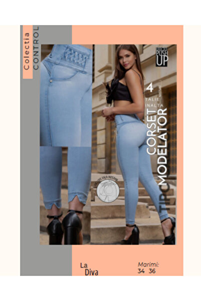 Divina Shaping jeans with real push-up effect, made in Colombia, La Diva model
