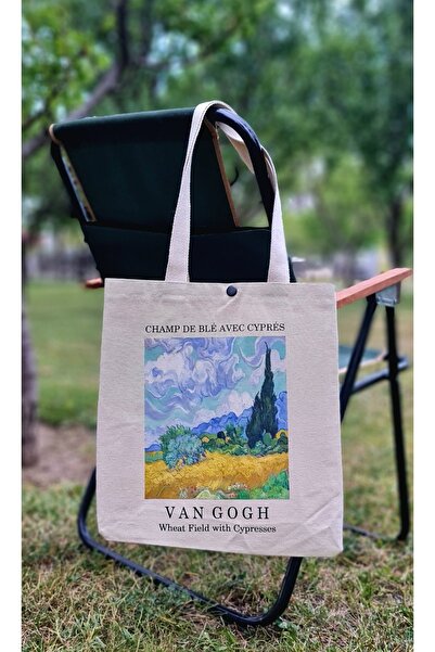 Luvili Van Gogh Canvas Tote Bag with Snap Fasteners Premium Series | Avec Cypress