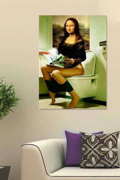 Genel Markalar KOMİK WC TUVALET BANYO KANVAS TABLO EV DUVAR SALON HEDİYELİK DEKARASYON SÜSÜ ÖLÇÜ SEÇMEYİ UNUTMAYINI